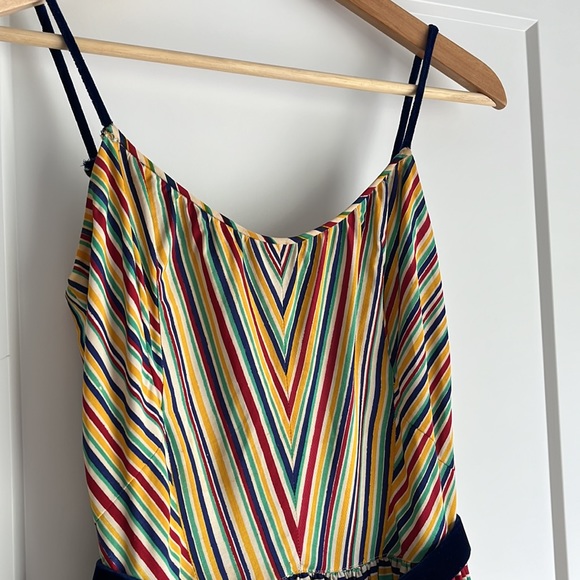 Vintage 1940s rainbow stripe ballgown. Handmade/couture. Size S/XS. Rare find!🌈 - Picture 6 of 15